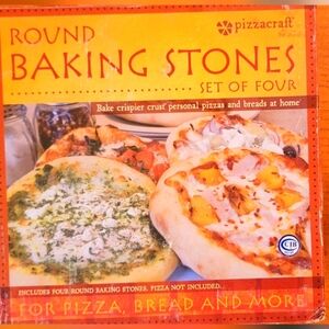 Pizza Craft 8" Personal Pan Round Baking Stones 4 Pack BNIB